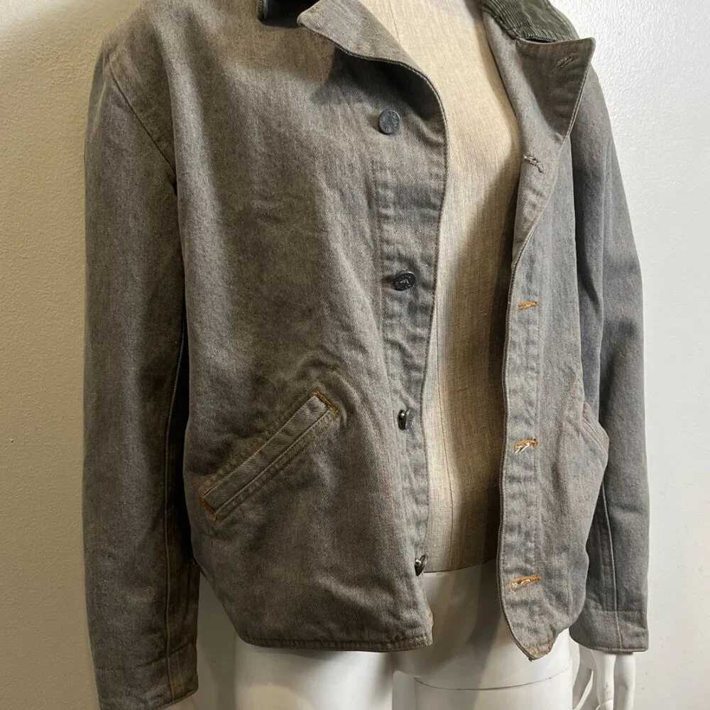 ARMANI JEANS BUCKLE DENIM FIELD JACKET - Picture 2 of 16